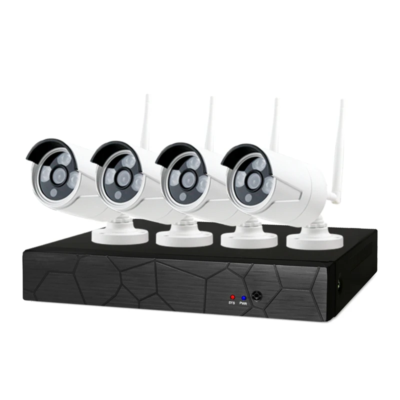

1080P Wireless Security Camera System 8CH NVR 4Pcs 2MP 1080P Night Vision Wifi IP Camera Waterproof Motion Alert EU Plug