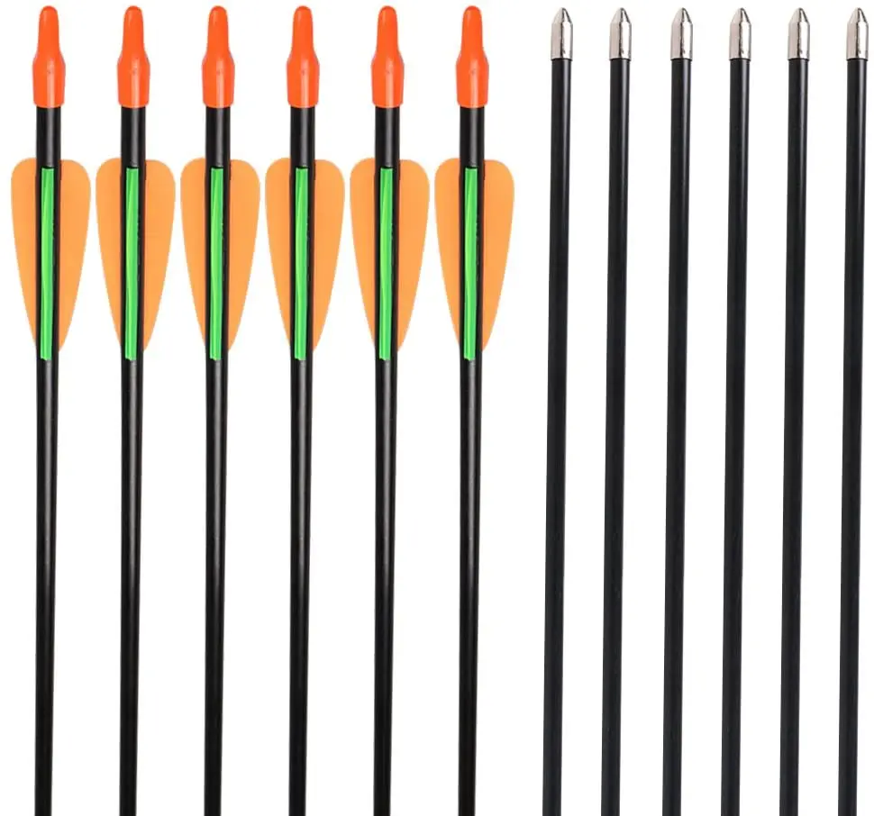 Стрелы для стрельбы из лука молодых людей 28 дюймов/26 дюймов стрелы стекловолокна