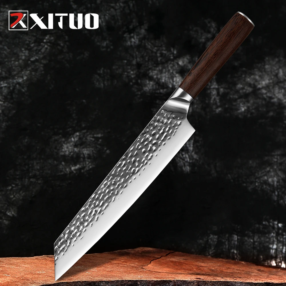 

XITUO 9.5 Inch Special Kitchen Knife Ultra Sharp Home Cleaver Chef Knife Meat Slicing Hammer Stainless Steel Filleting Knife