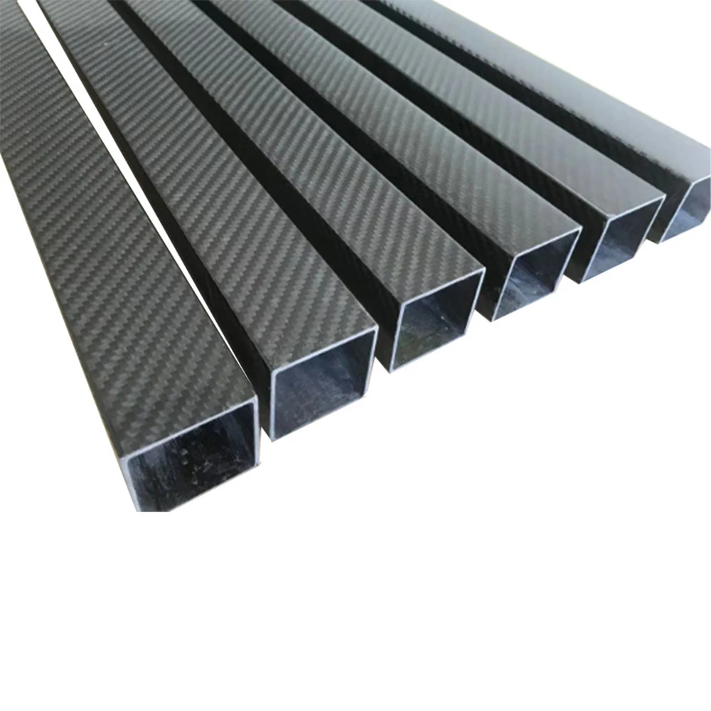 

1Pcs Rectangle 3K Full Carbon Fiber Square Tube High Strength Length 500mm OD 10mm 15mm 20mm 22mm 25mm 30mm Glossy Surface