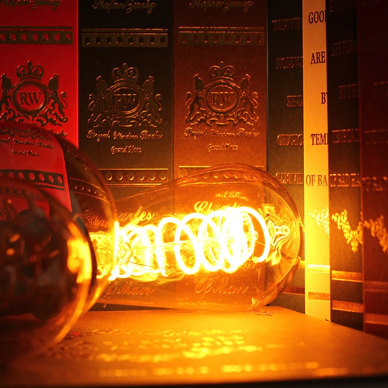 Винтажная Светодиодная лампа Эдисона E14 E27 светильник с нитью накаливания 4 Вт