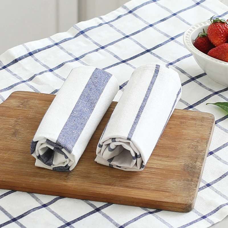 40*60cm Classic Mediterranean Style Table Napkins Dinner Mat Cotton Napkin Wedding Dessert Tea Towel Kitchen Dishcloth Placemats | Дом и сад