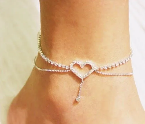 Женский анклет с пятиконечными звездами и кристаллами милый пляжный браслет на