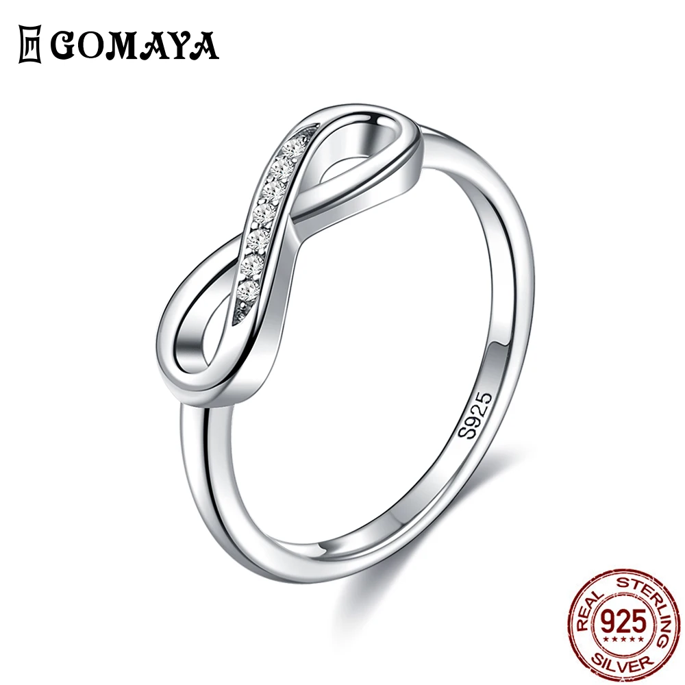 GOMAYA бантом Стиль 925 пробы Серебряное кольцо для Для женщин Инкрустация