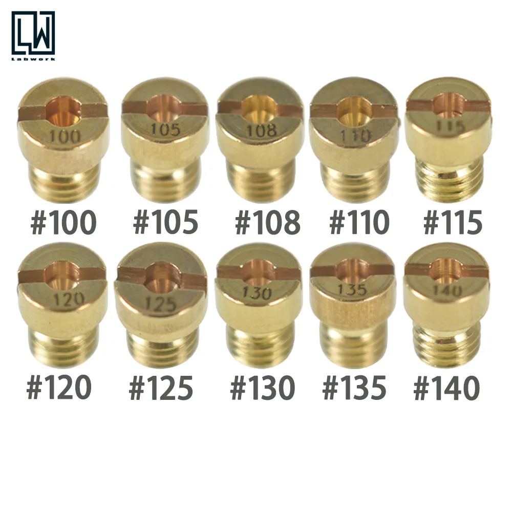 

Main Jet For PWK Keihin OKO CVK Carburetor injectors 100, 105, 108, 110, 115, 120, 125, 130, 135, 140 (10 Pcs set)