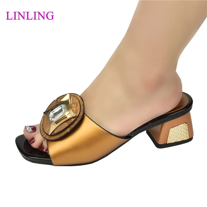 

New Fashion Summer Women Slippers High Heels Sandals Fashion Evening Shoes Ladies Square Toe High Heel Elegant Sandal Female