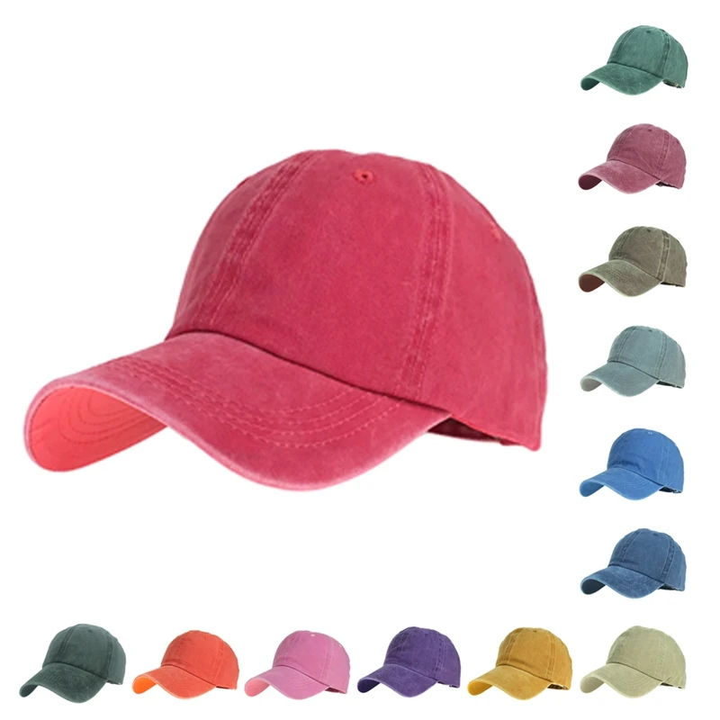 

New Spring Summer Cap Women Ponytail Baseball Cap Men Fashion Running Hats Outdoor Sports Cotton Simple Retro Visor Casual Cap