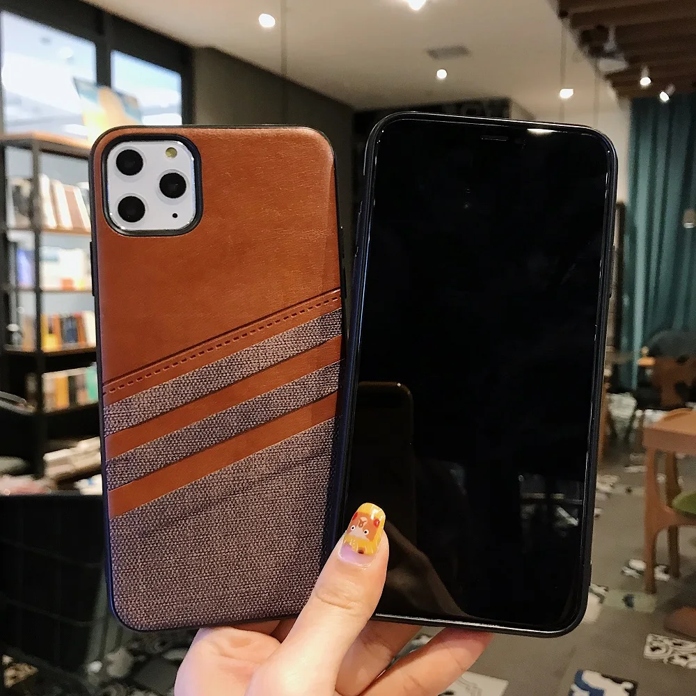 

100pcs Luxury Pu Leather Case For iPhone 11 Pro Max iphone11 Thin Skin Case Back Cover For iPhone XS Max XR X 8 7 Plus 6 6s Case