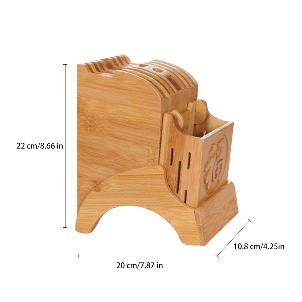 

Bamboo Knife Holder Kitchen Supplies Kitchen Knife Holder Knife Storage Tool Shelf Chopsticks Rack M