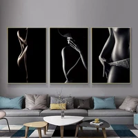 sexy nude women canvas paintings wall art poster print black and white wall picture home decoration for living room cuadros