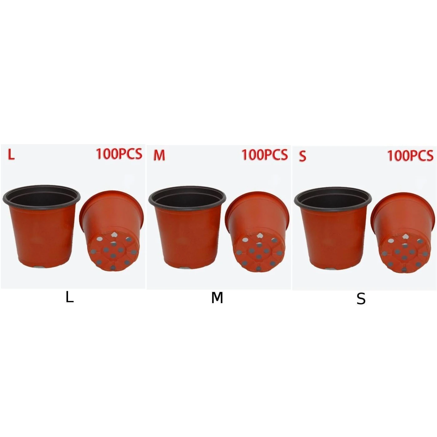 100Pcs Flower Plant Plastic Nursery Pot Seed Starting Pots Flowerpot Reusable Mini Metal Barrel Succulent | Дом и сад