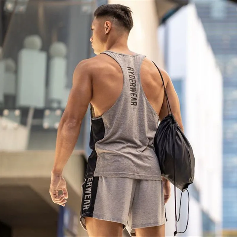 Майка мужская с принтом Креста нижняя рубашка одежда для фитнеса бодибилдинга