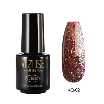 SetD12 KQ002 MIZHSE 7 мл Сияющий УФ-Гель-лак Алмазный Блеск Блестки Платиновый Гель-лак для ногтей Полупостоянный дизайн ногтей УФ и светодиодный Гель-лак - Цвет: SetD12 KQ002