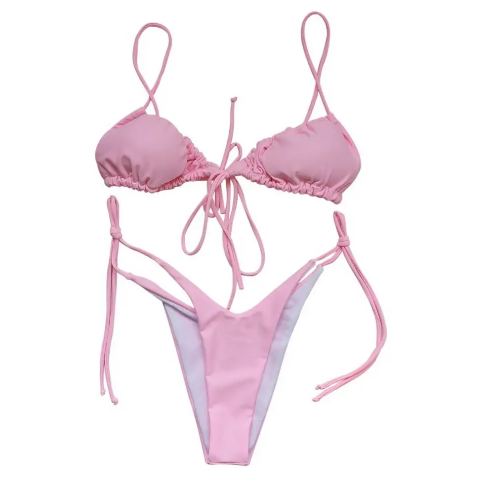 

Low Waist Bikini 2020 Triangle Swimwear Female String Swimsuit Women Print 2 Piece Suit Push Up Bathing Suit Swim Suit New