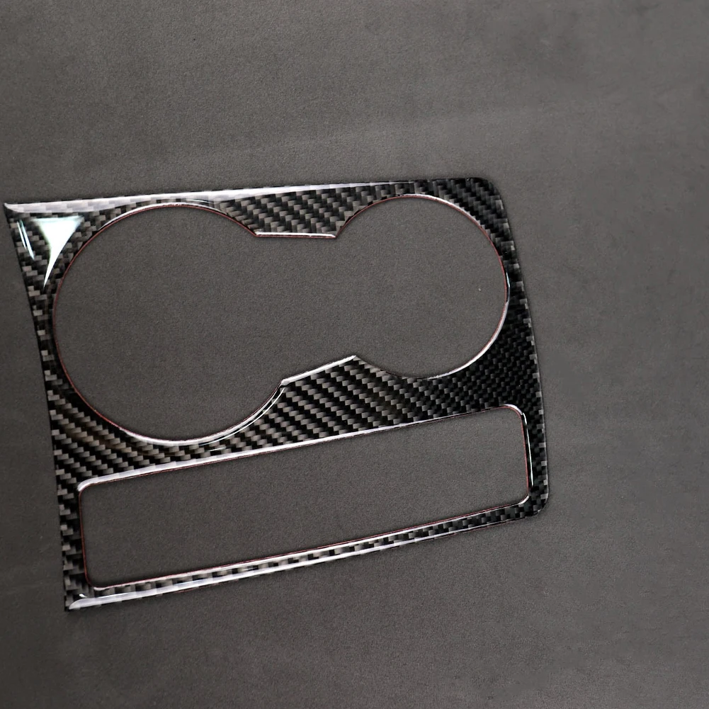 

SALE Fit for Audi A5 A4 B8 2009-2015 Carbon Fiber Trim Cup Holder Decorative Frame Decal Cover Sticker Cover Car Accessories