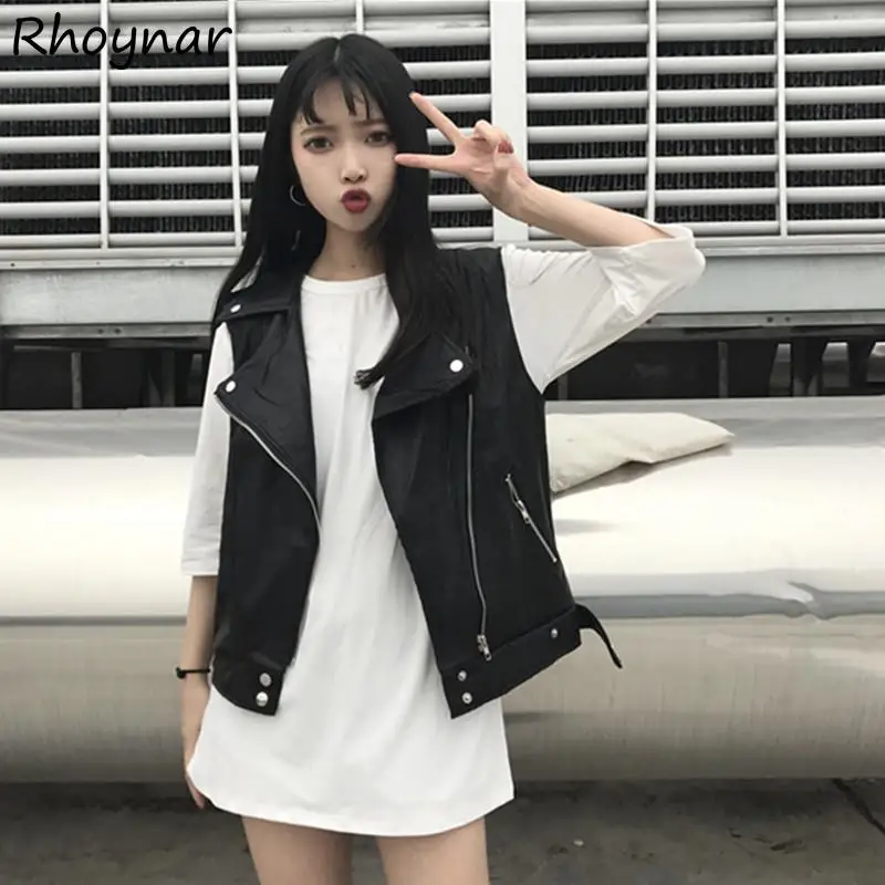 

Vests Women Stylish Students Casual Minimalist Korean Style Elegant Streetwear Teens Newest Daily Chic Vintage Harajuku Classic