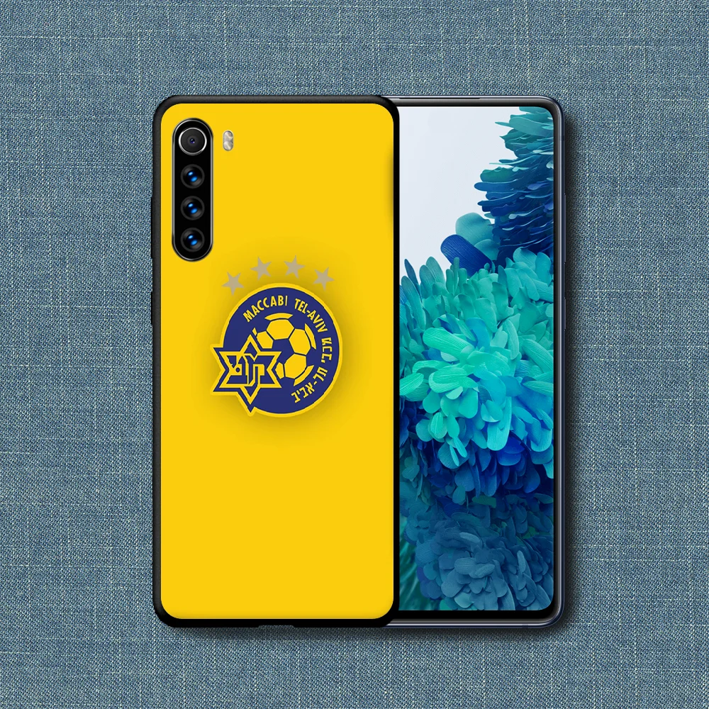 

Maccabi Tel Aviv Israel Football Phone Case For Xiaomi Redmi Note 7 8 8T 9 9S 4X 7 7A 9A K30 Pro Ultra black Back Soft Bumper 3D