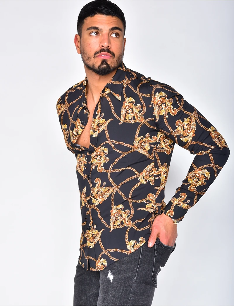 Hip Hop Dye Snap Button Long Sleeve Shirts Men Fashion Casual Streetwear Dress Shirt Male Hipster Shirts Tops S-3XL