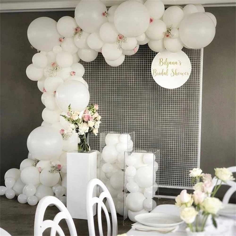 

98 шт. белые латексные воздушные шары гирлянда арочный комплект Свадебная вечеринка поставки на день рождения подарок ко Дню Святого Валент...