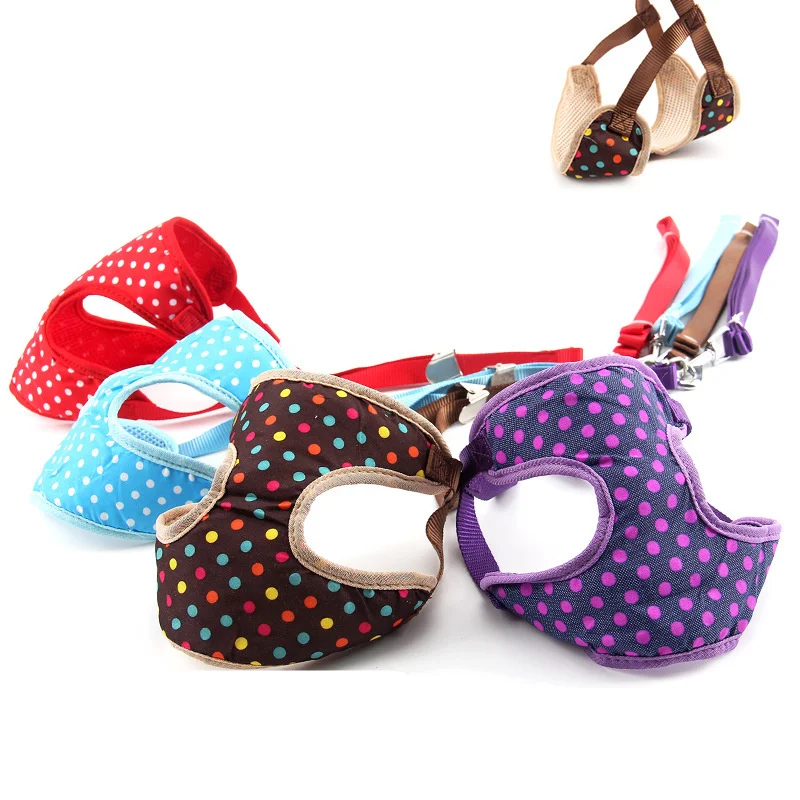 Модные Щенок поводок для питомца собаки горошек милые малых и средних собак