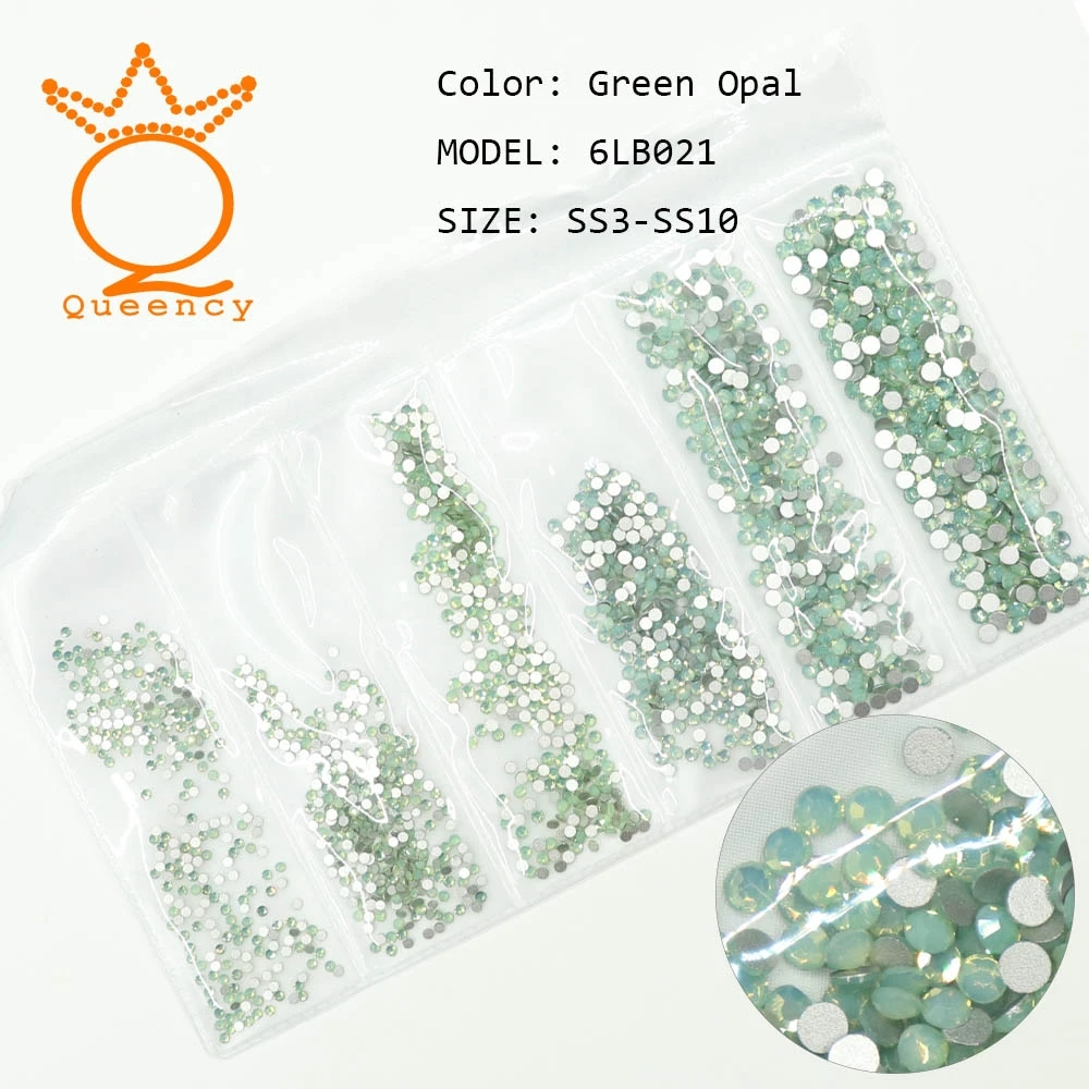 Опал Цвет украшения для ногтей Стразы 1728 шт. Кристаллы s Mix Размеры SS3 SS10 камень