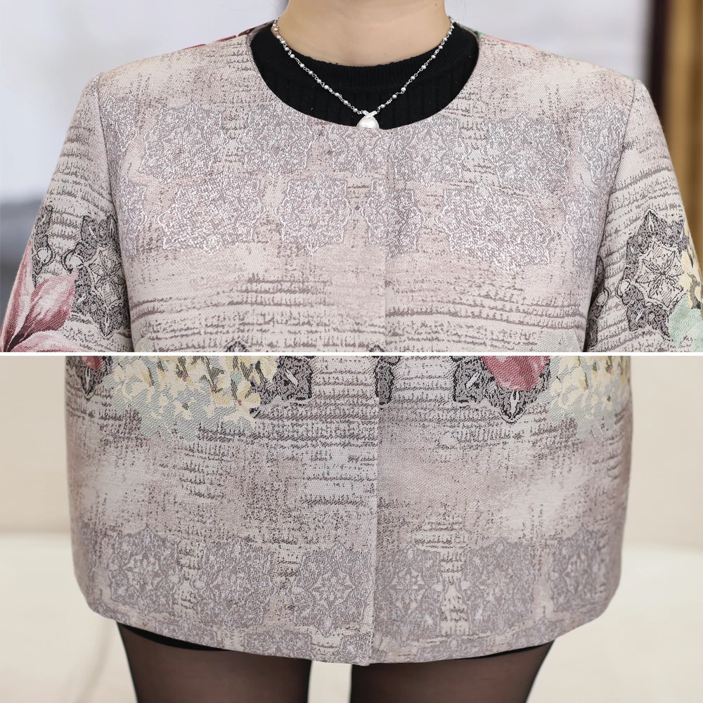 

Plus Size Autumn Winter Women Coats Elegant Trench Lady Coat Floral Vintage Outerwear Casaco Feminino Pink Gray 4XL Woman Coat