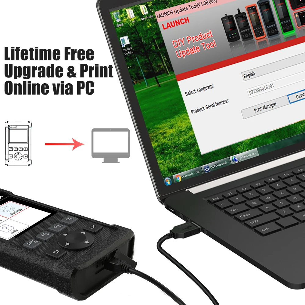 

LAUNCH CR5001 OBD2 Automotive Scanner Free Update OBD2 Scanner Professional Check Engine Light Code Reader Car Diagnostic Tool