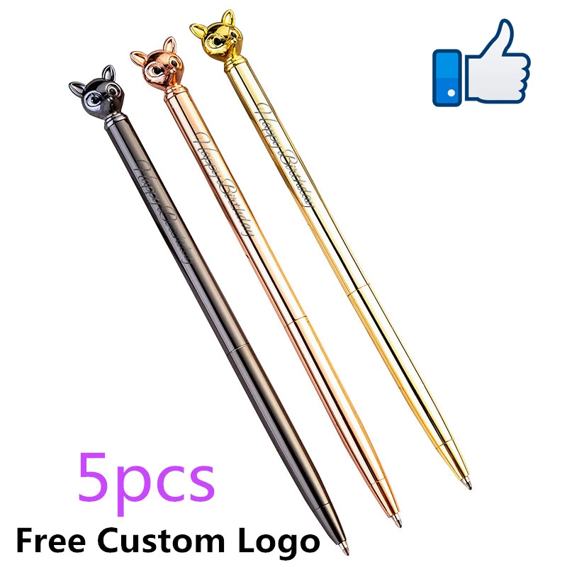 5 шт. золотые искусственные металлические канцелярские принадлежности|Шариковые