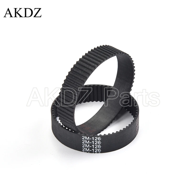

2MGT 2M 2GT Synchronous Timing belt Pitch length 126 width 6mm/9mm Teeth 63 Rubber closed