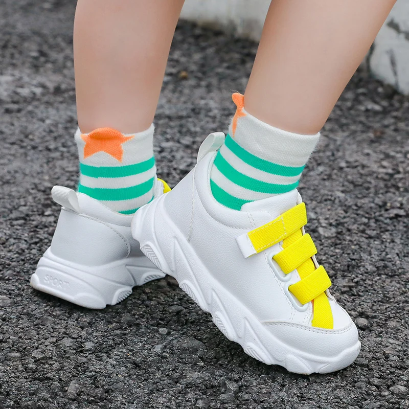 Белые туфли кожаные кроссовки для мальчиков и девочек детские школьные