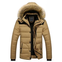 2021 fur collar hooded men winter jacket outerwear thick thermal men warm wool liner coat men coat snow parka down jacket m 5xl