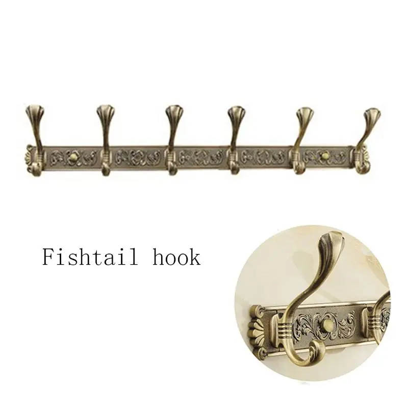 Крючки для халата Роскошные Настенные антикварные крючки 5 рядов крючков