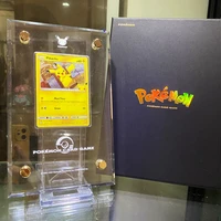diy premium display pokemon card booster box protector box booster magnetic case for gifts pokemon game cards collection case