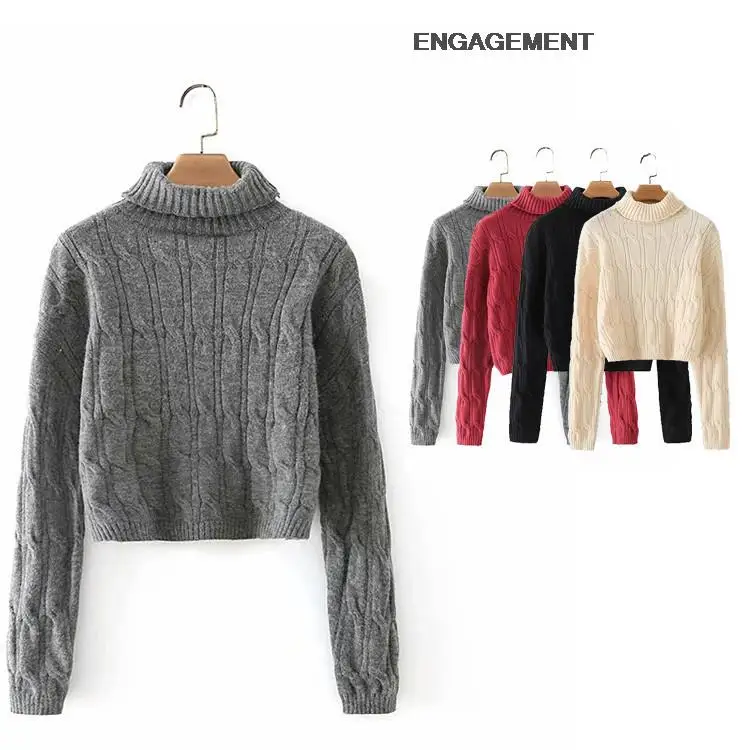 

ENGAGEMENT za 2021 female Art retro fashion twist knit sweater top autumn winter women clothing design slim version sweater