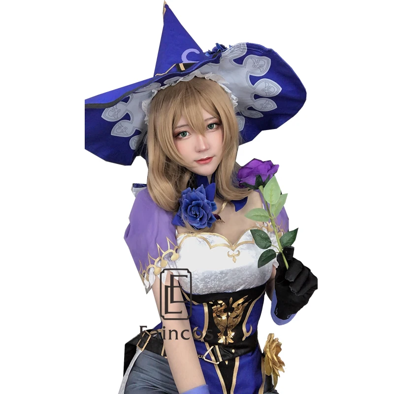 Игра Genshin воздействия Лиза Косплэй к костюмам костюм аниме Хэллоуин вечерние Для