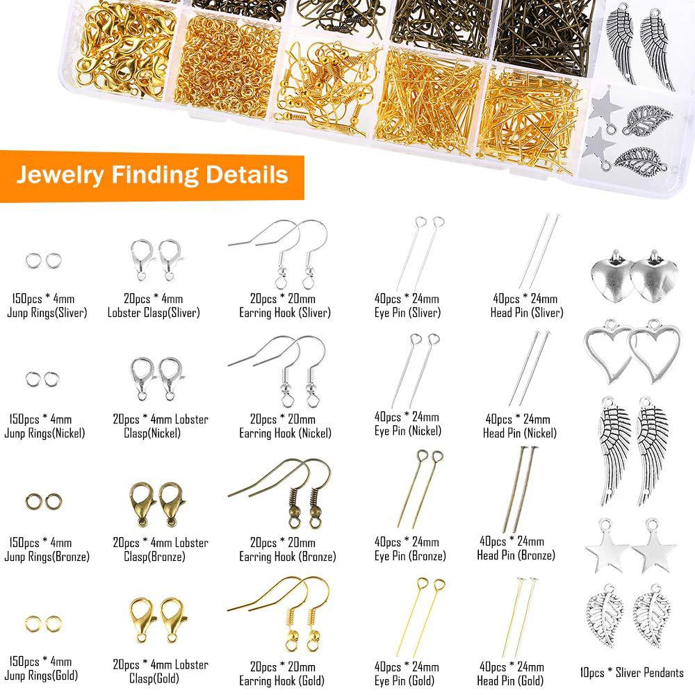 

Jewelry Making Supplies Kit Accessories Jewelry Kit Jewelry Making Tools Wire Rings Earring Hook Jewelry Making Supplies 2020