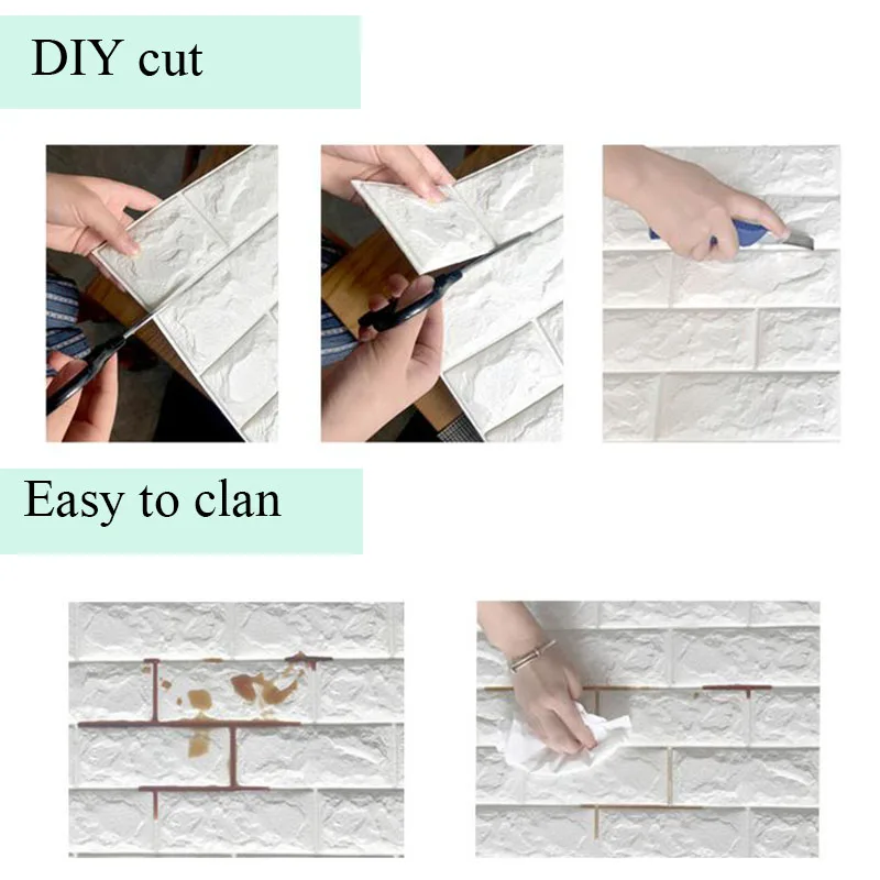 10 шт. 70*77 см DIY 3D кирпич из вспененного полиэтилена панели обоев комнаты