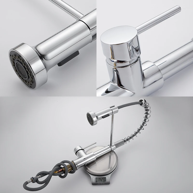 Кухонный Смеситель MOLI ML9119 выдвижной кран с поворотом на 360 ° для горячей и