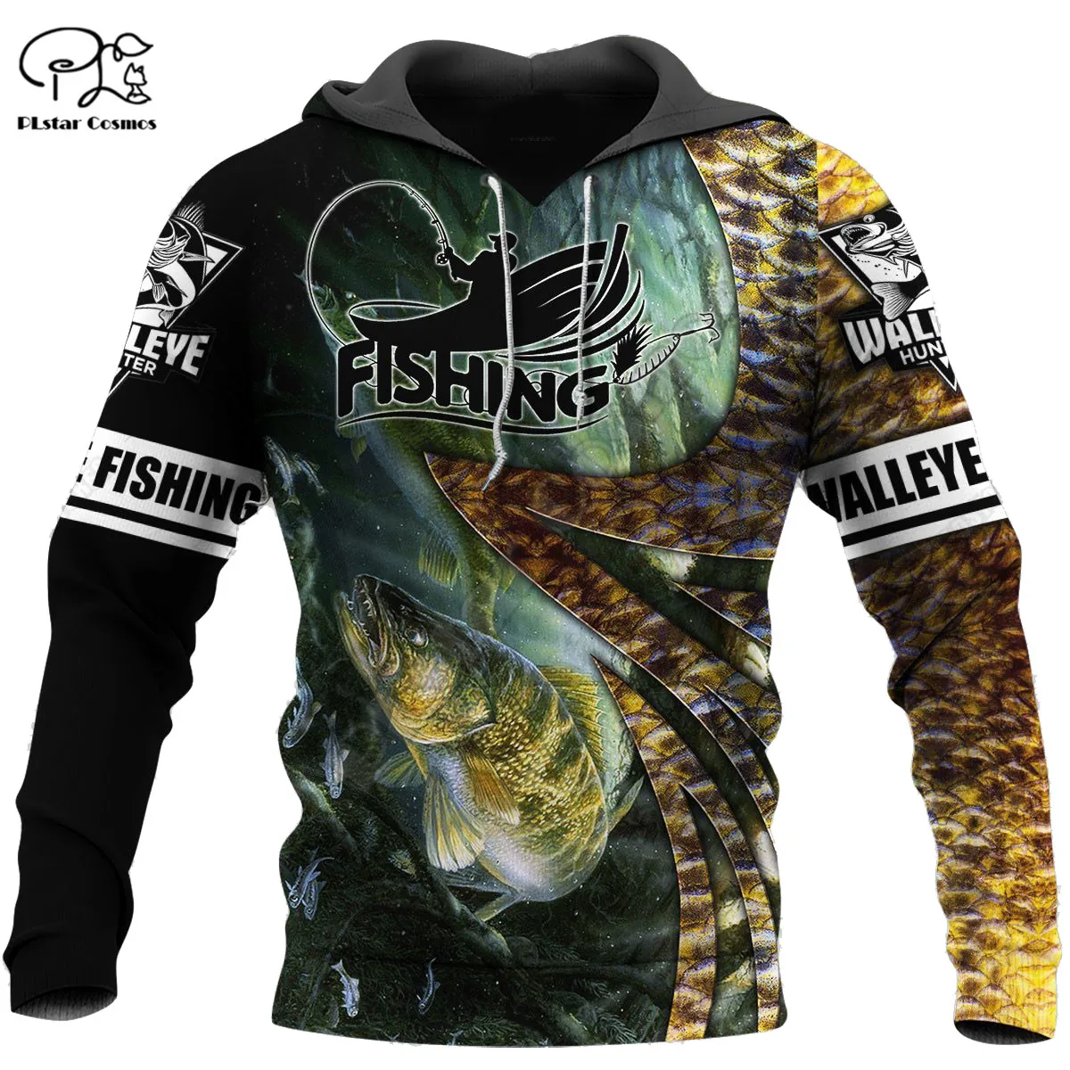 

Men Animal hoodies 3D printed Walleye Fishing Camo Sweatshirt Hoodie Harajuku Autumn Streetwear Casual Tracksuit dropshipping