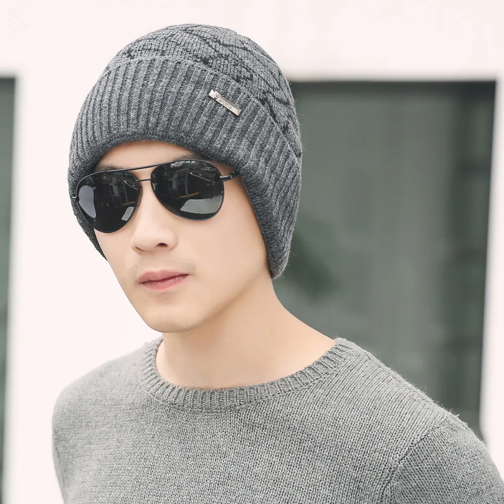 Теплая зимняя шапка для мужчин и женщин, вязаная шапка, шарф, Skullies Beanies, зимние шапочки для мужчин, шапка s Маска, Балаклава, шапка, шапки