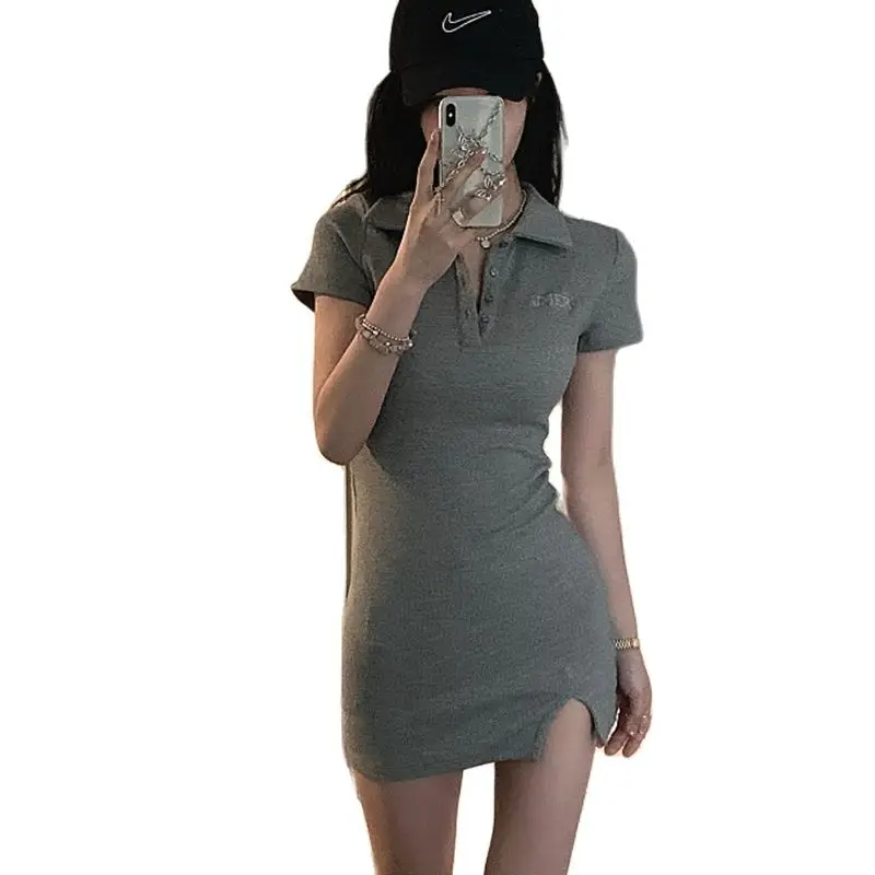 

Женское платье-поло с воротником-поло, летнее платье для культивирования морали, 2021