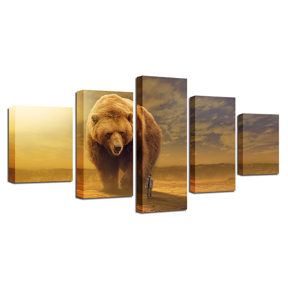 HD холст Художественная живопись для настенное уркашение гостинной 5 шт. белая