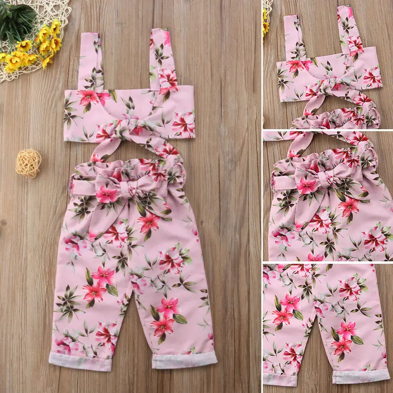 2018 г. Новый комплект одежды принцессы с цветочным рисунком для девочек Летнее