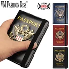 VM FASHION KISS USA RFID Обложка для паспорта держатель для женщин и мужчин с буквенным принтом визитная карточка кошелек для хранения карт чехол Аксессуары для путешествий