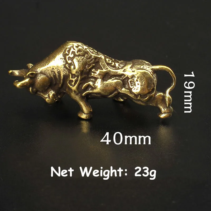 Чистый медный твердый счастливый ключ бык рандомный латунный животный настенный