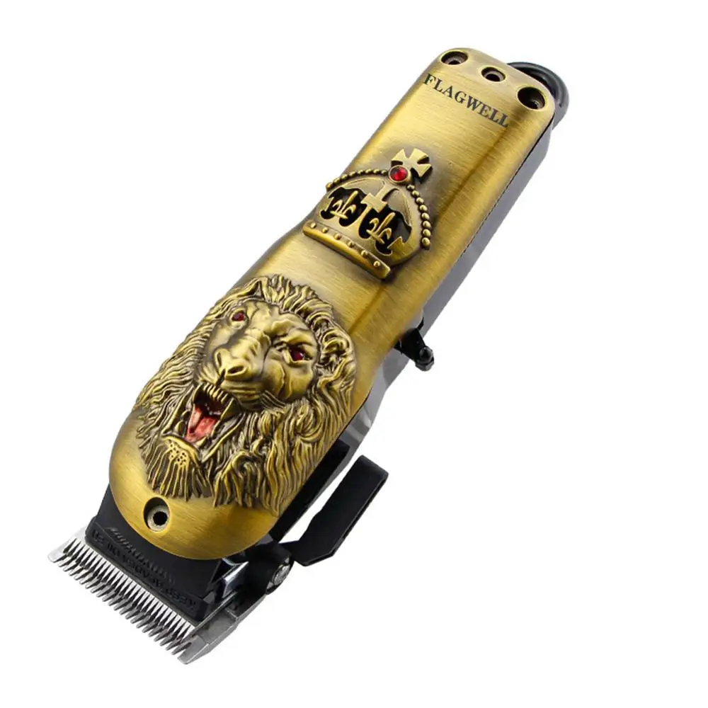 FLAGWELL цинковый сплав электромашинка для стрижки волос Нескользящие ручки Золотой