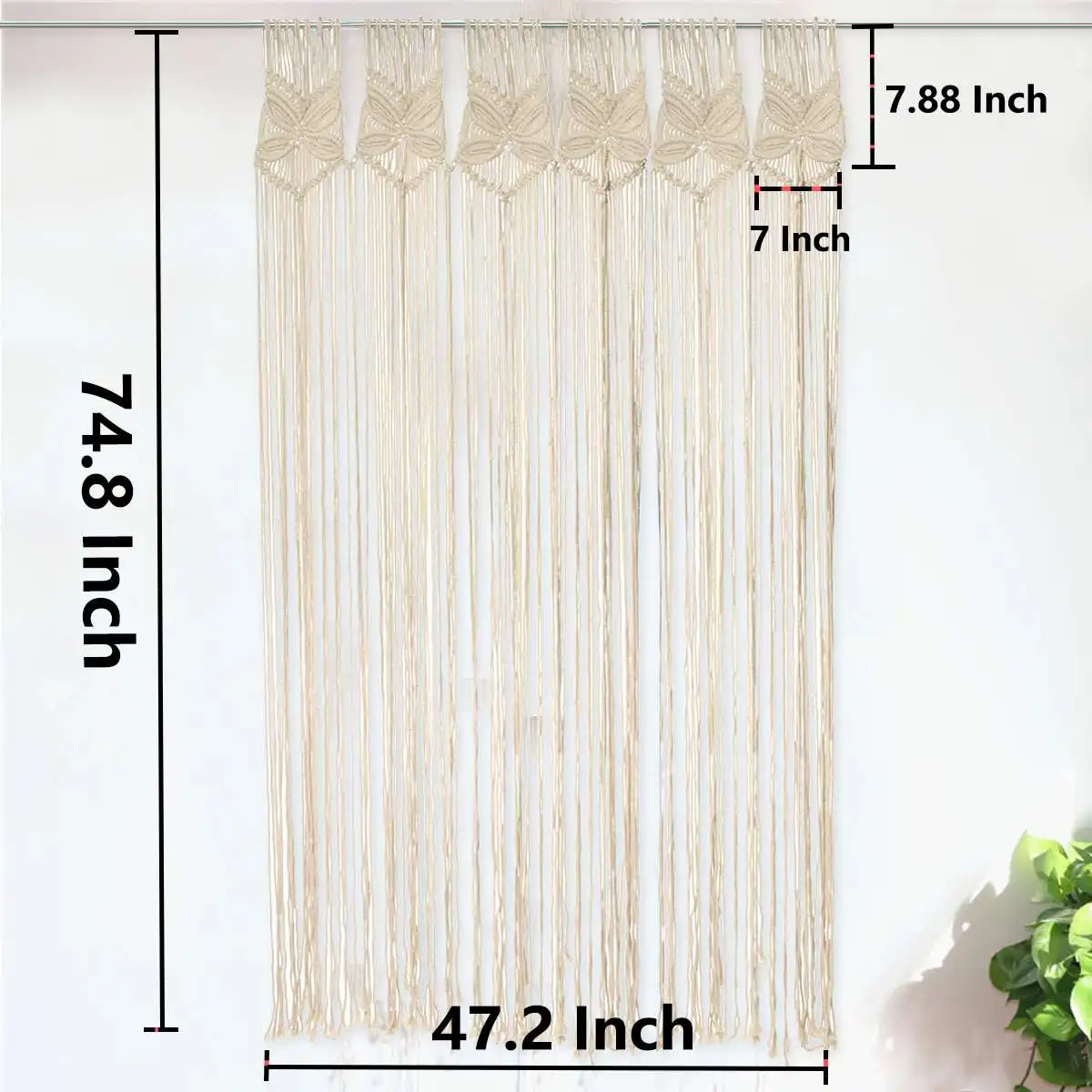 

Bohemian Chic Macrame Wall Hanging Cotton Rope Handmade Banner Tapestry Wall Decor Woven Knitted Tapestries Home Decoration
