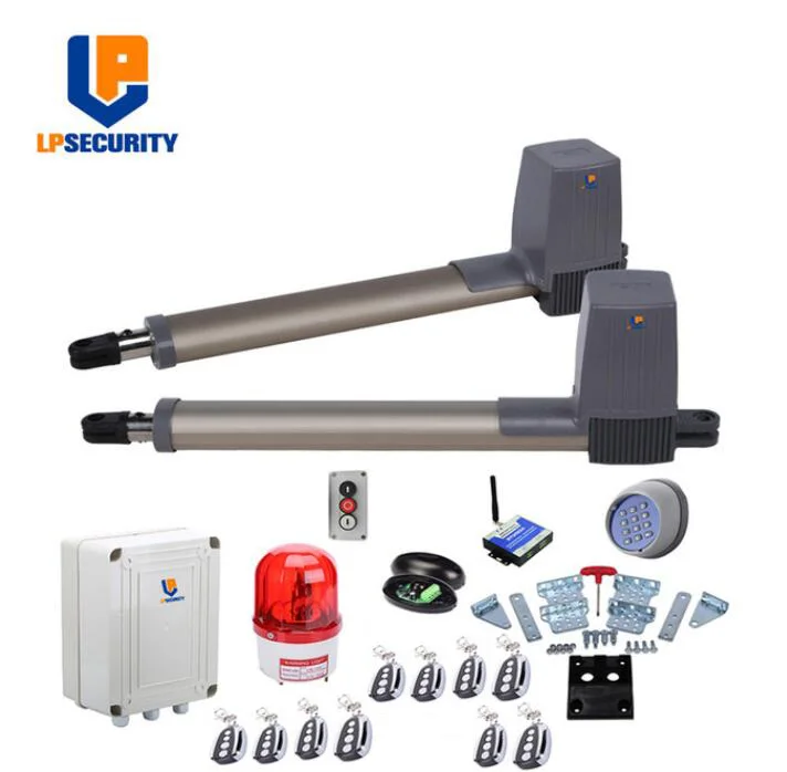 kit10 LPSECURITY электрические ворота/электрические распашные ворота открывалка 300 кг-600kgs распашные ворота мотор(беспроводная клавиатура, gsm открывалка опционально - Цвет: kit10