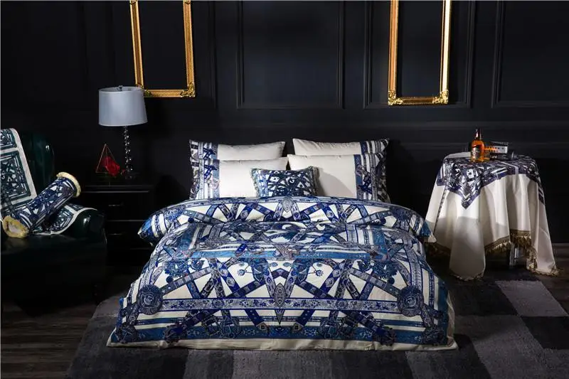 

Luxury Plush Shaggy Duvet Cover Set Zipper Closure Europe Design Bedding sets Queen King size Bed sheet set 4/6Pcs