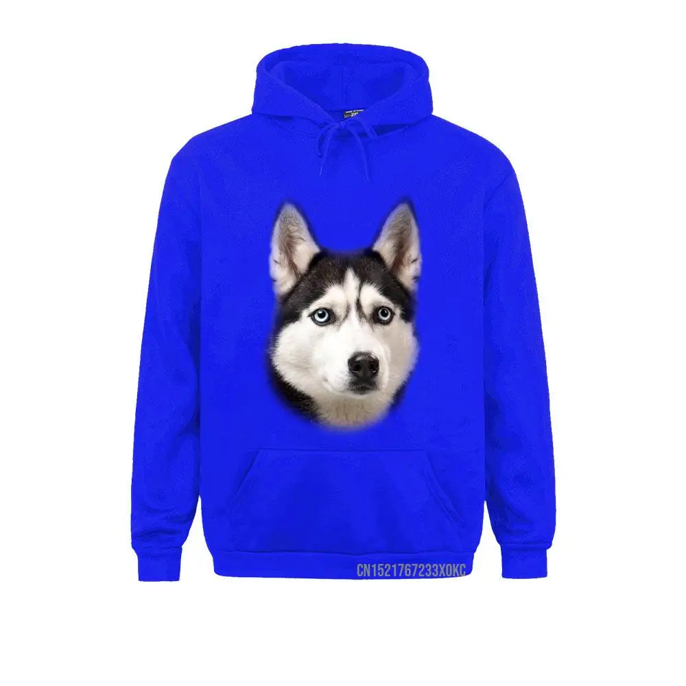 Siberian Husky Face Pullover Hoodie Sweatshirts Lovers Day Hoodies Long Sleeve Cheap Fitness Sportswears Customized Women images - 6